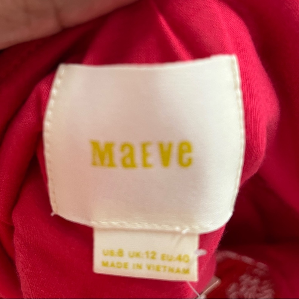 Anthropologie Maeve Vibrant Red Knit Dress Size 8 - Picture 2 of 5